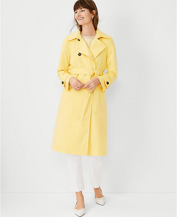 Back Pleated Trench Coat | Ann Taylor