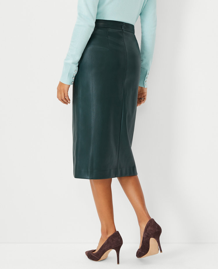 Faux leather pencil skirt petite best sale