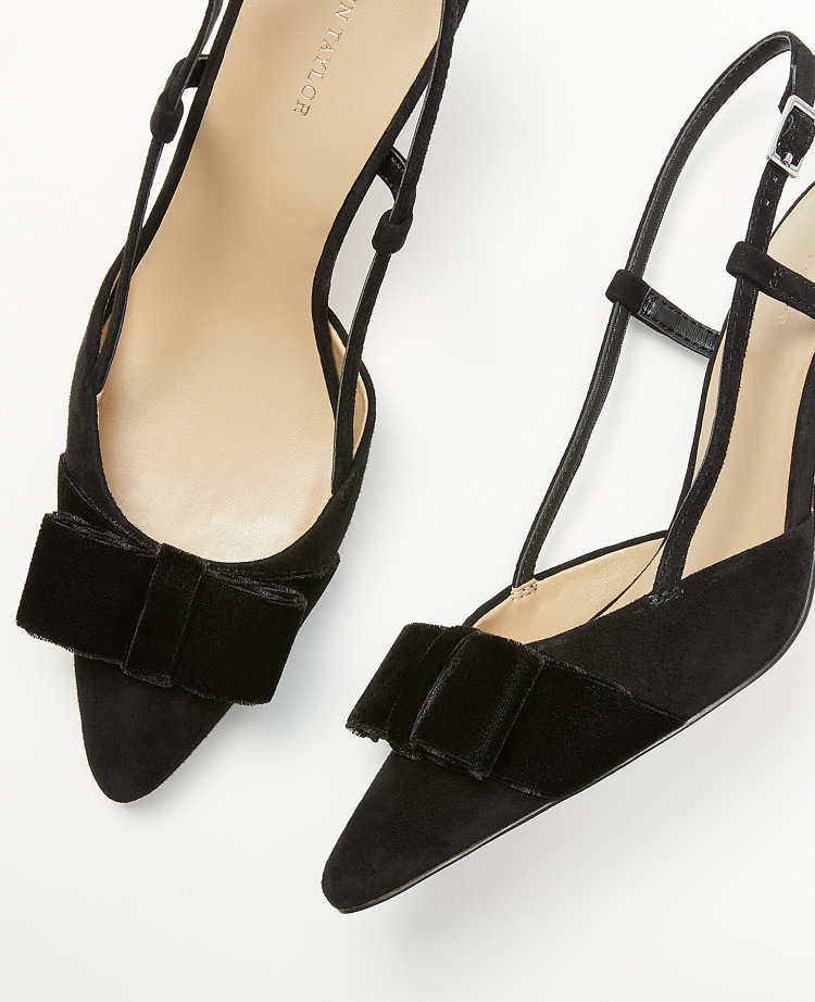 Bow shop slingback pumps