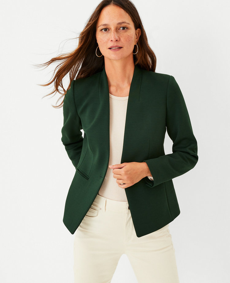 The Petite Cutaway Blazer in Double Knit