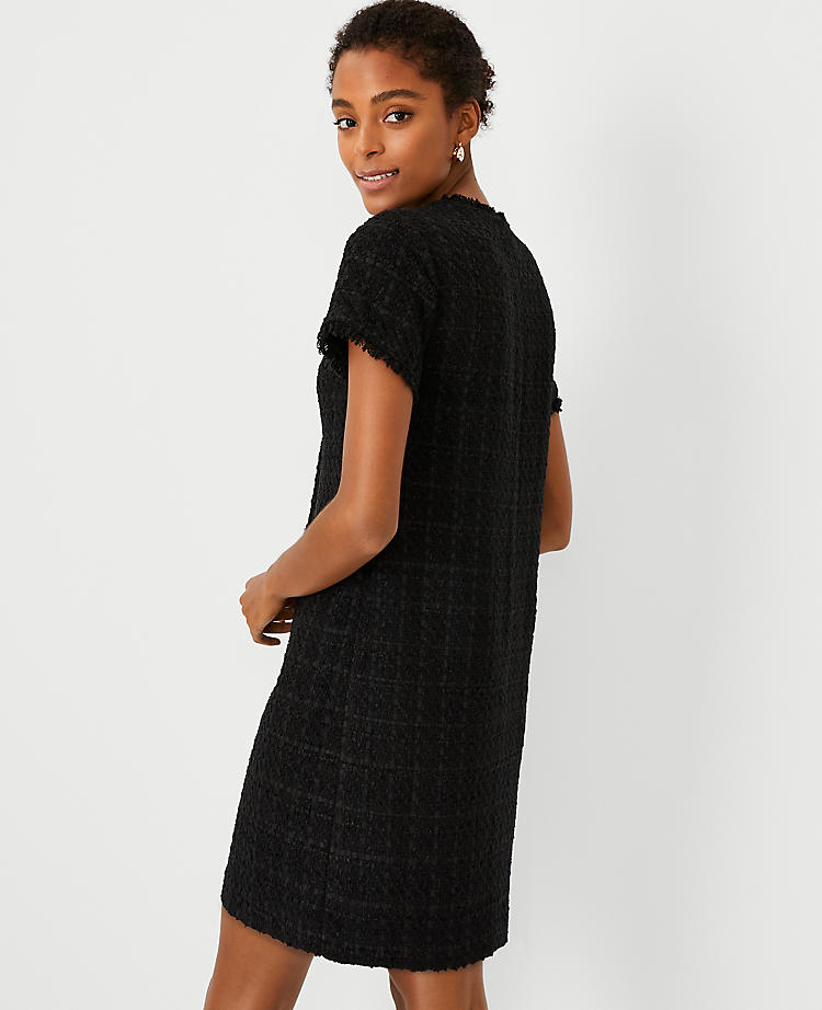 Petite Tweed Pocket Shift Dress