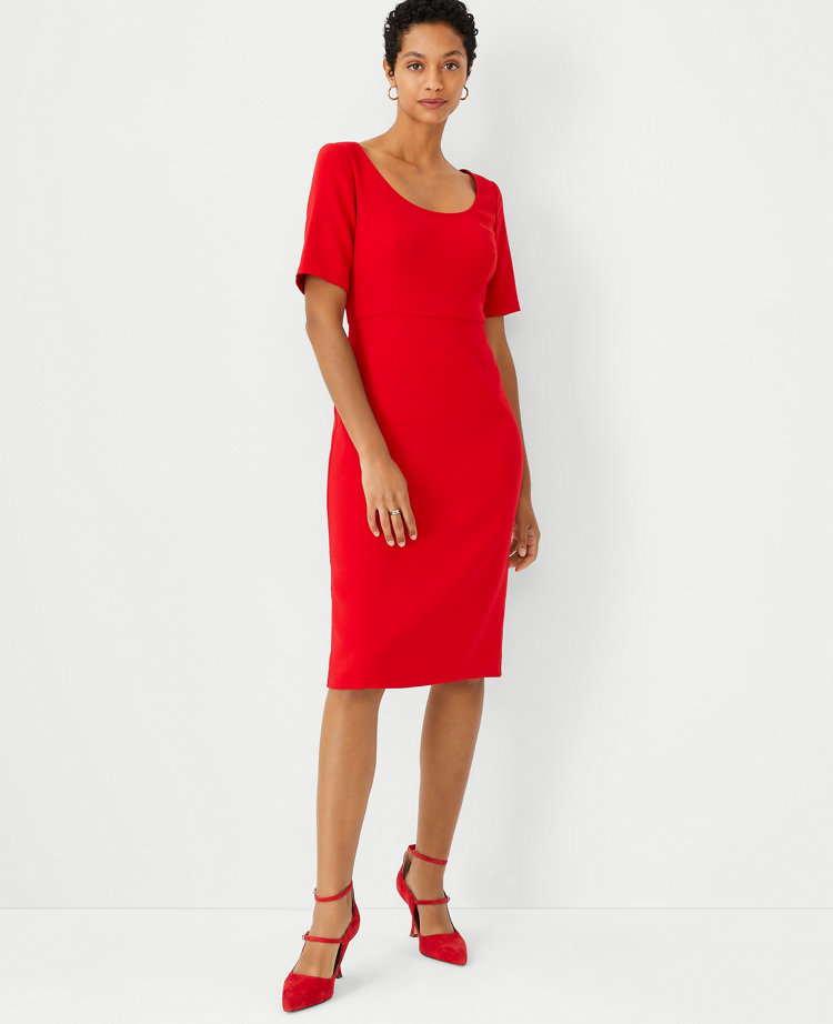 Petite Scoop Neck Sheath Dress