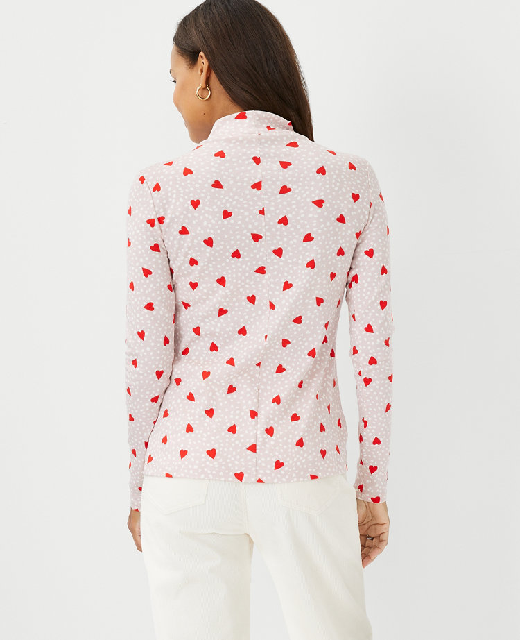 Heart Turtleneck Top