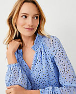 Flecked Smocked Top carousel Product Image 1