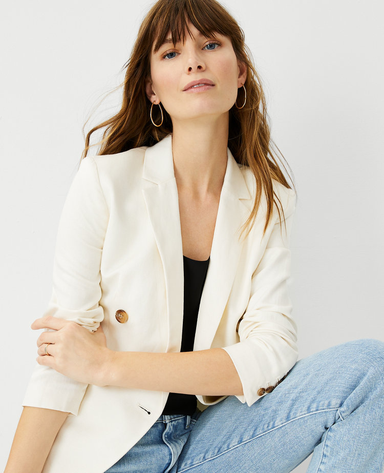 winter white boyfriend blazer