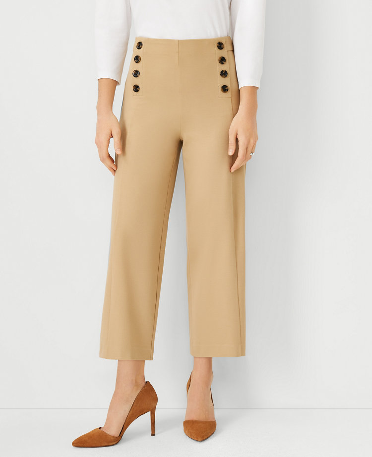 The Petite Kate Wide Leg Crop Sailor Pant, 43% OFF