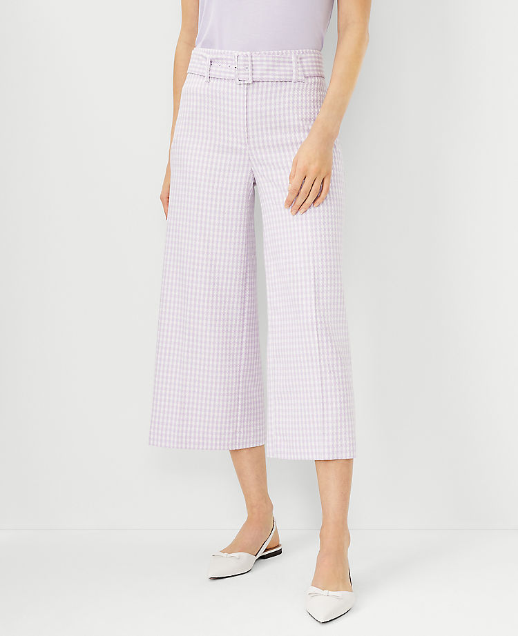 The Plaid Belted Culotte Pant
