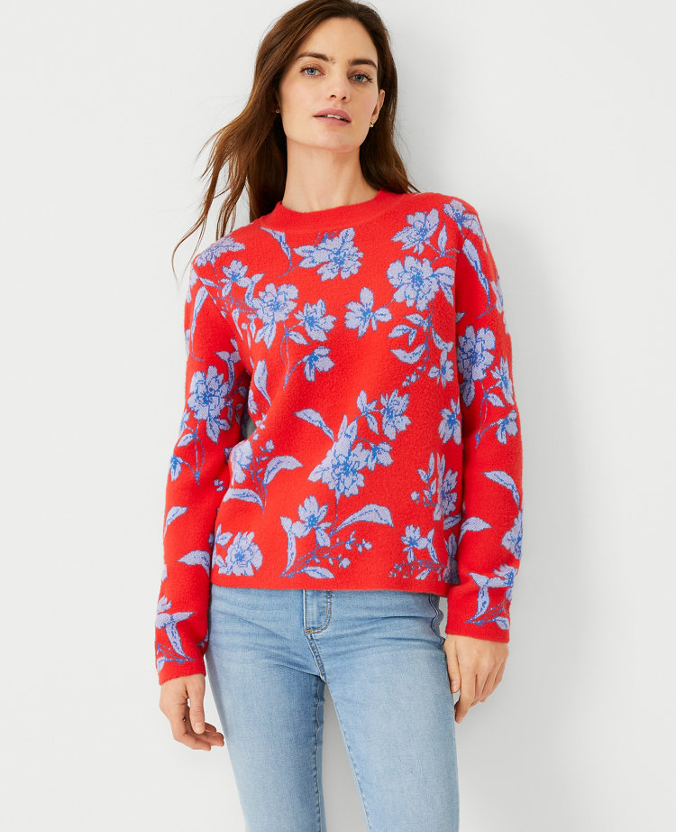 Floral on sale jacquard sweater