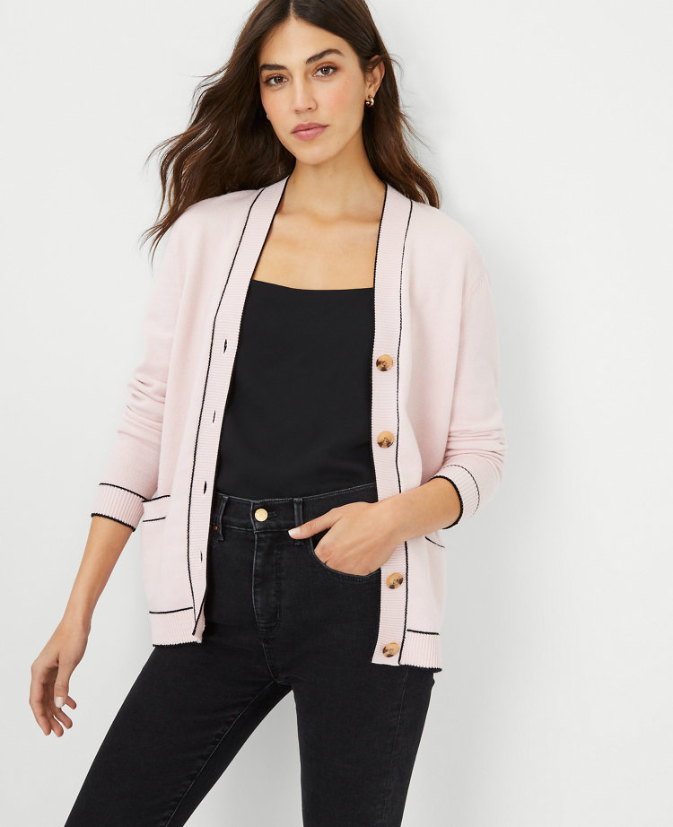 Tipped Boyfriend Cardigan