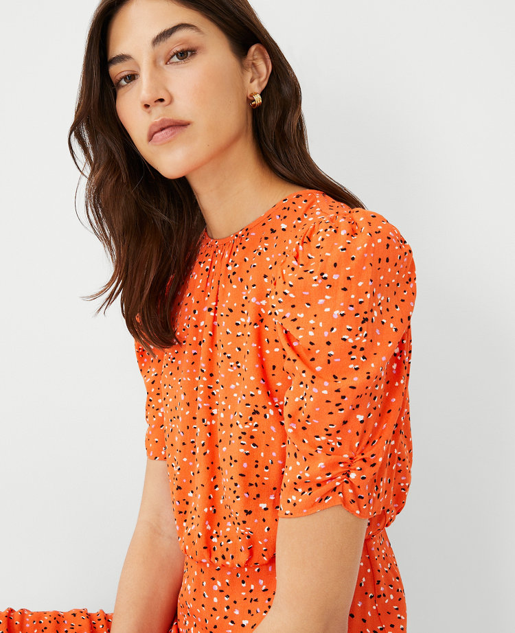 orange dress ann taylor