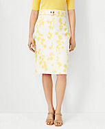 Floral Belted Pencil Skirt carousel Product Image 1