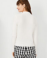 Collared Ribbed V-Neck Cardigan carousel Product Image 2