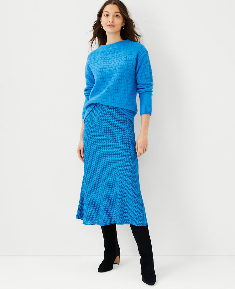 Chain Print Midi Slip Skirt