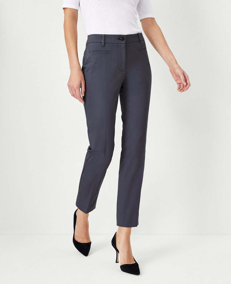 Ann Taylor The Cotton Crop Pant In Boulevard Grey