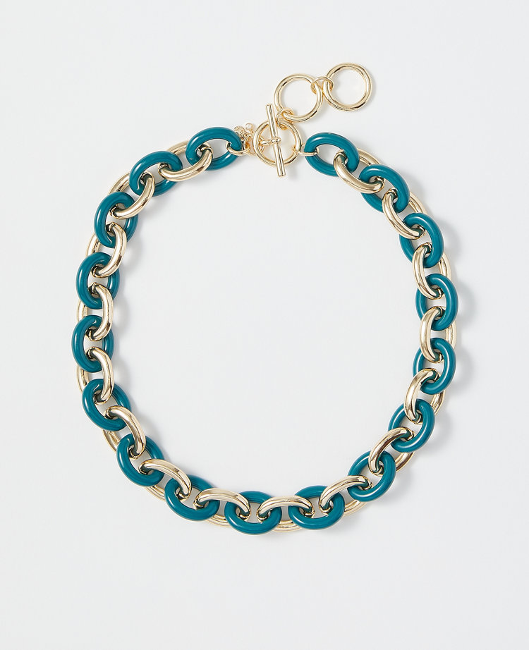 Enamel Link Necklace