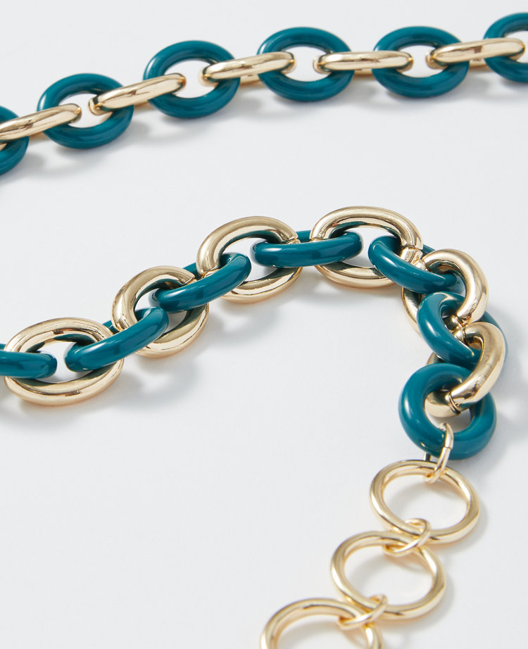 Enamel Link Necklace