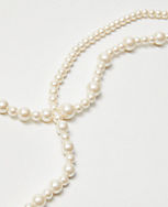 Pearlized Knot Lariat Necklace carousel Product Image 2
