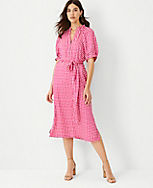 Gingham Belted Shirtdress carousel Product Image 1