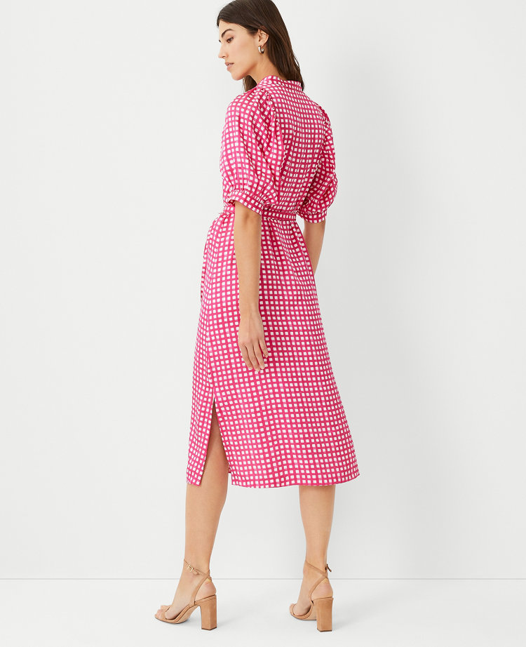 ann taylor pink gingham dress