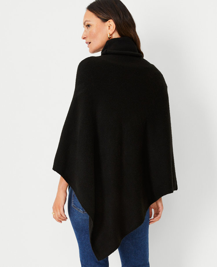 Black turtleneck outlet poncho