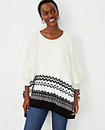 Shimmer Fair Isle Poncho Sweater carousel Product Image 1