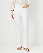 Sculpting Pocket Mid Rise Slim Boot Cut Jeans in White carousel Product Image 3