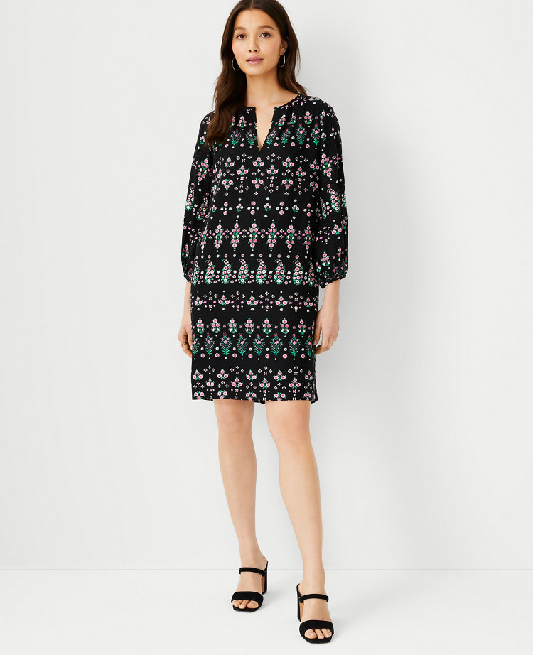 Floral hotsell stripe dress