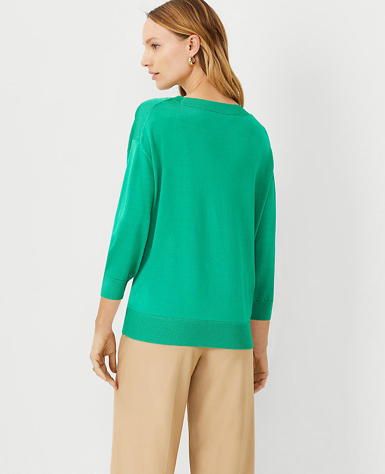 Shimmer Relaxed Drop Shoulder Sweater