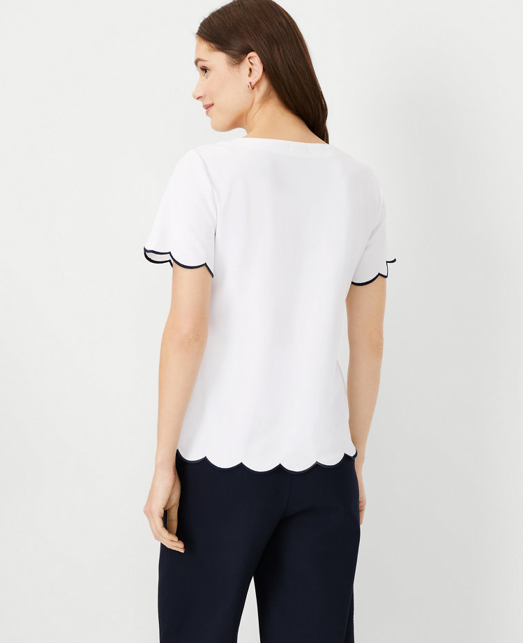 Starla Scalloped Trim Top