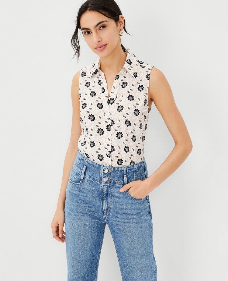 Floral Sleeveless Essential Shirt