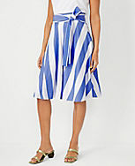 Striped Tie Waist Skirt carousel Product Image 3