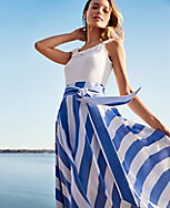 Striped Tie Waist Skirt carousel Product Image 4