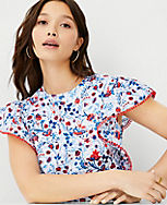 Floral Ruffle Sleeve Maxi Dress carousel Product Image 3