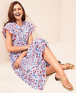 Floral Ruffle Sleeve Maxi Dress carousel Product Image 4