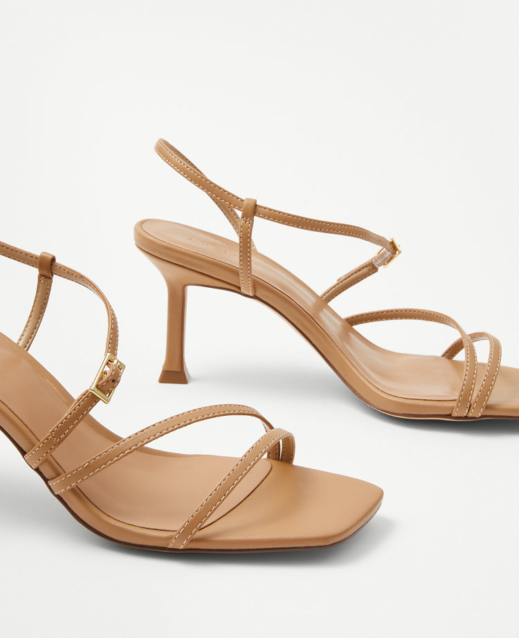 Leather heeled clearance sandals