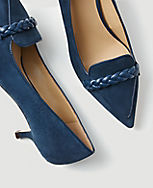 Braided Suede Kitten Heel Pumps carousel Product Image 2