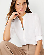 Relaxed Roll Tab Pure Linen Shirt carousel Product Image 1