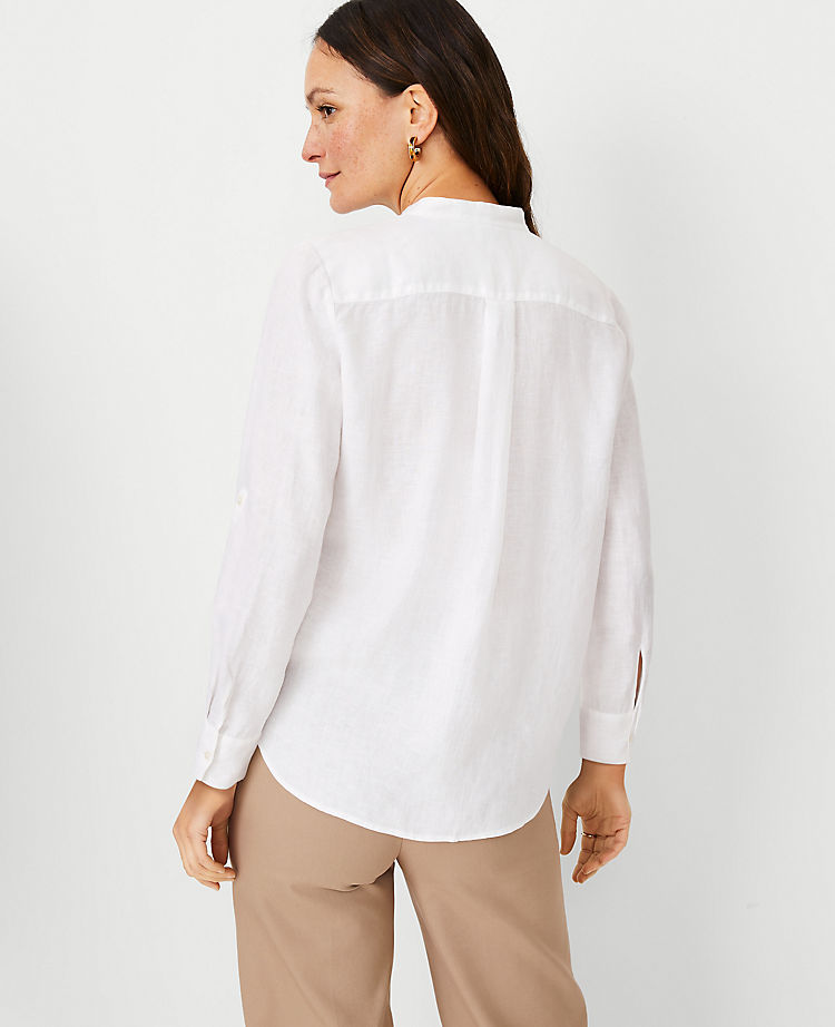 Relaxed Roll Tab Pure Linen Shirt