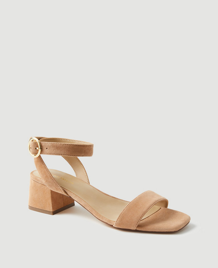 Nude mid block heel best sale