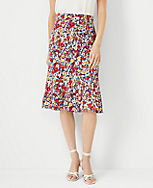 Floral Seamed Midi Skirt carousel Product Image 3