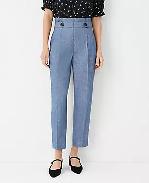 The Chambray Paperbag Ankle Pant carousel Product Image 1