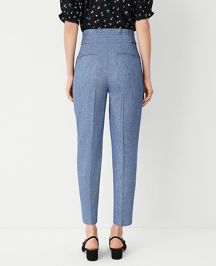 The Chambray Paperbag Ankle Pant