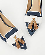 Tassel Bow Suede Pumps carousel Product Image 2