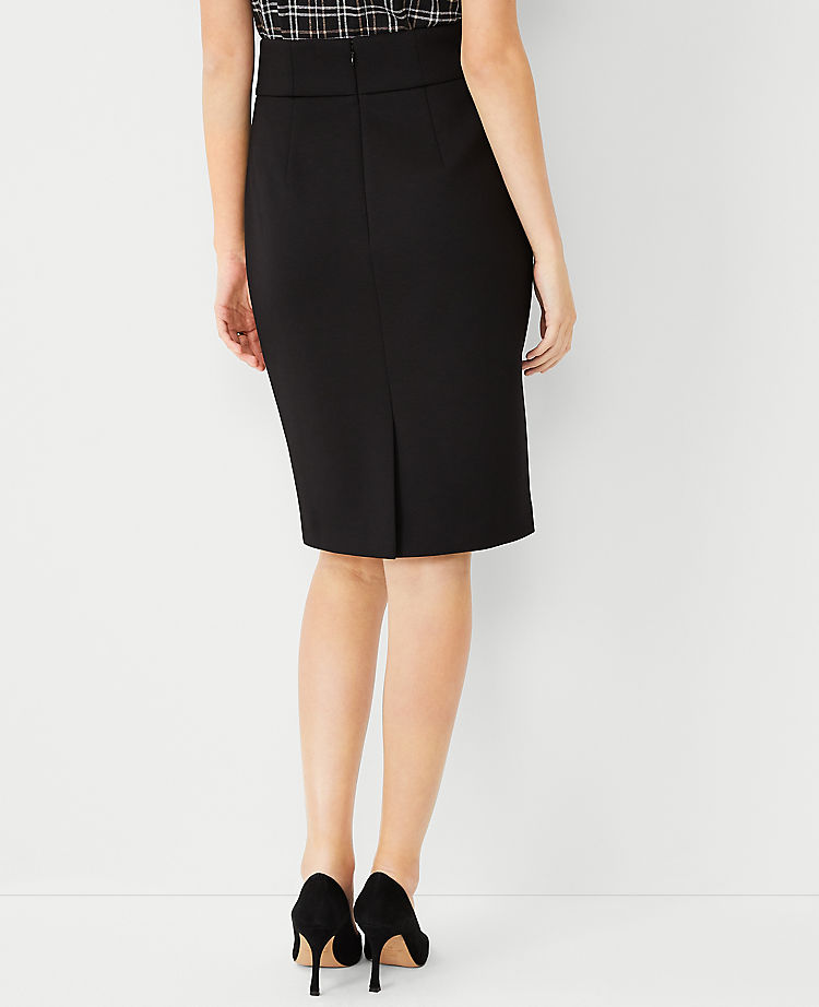 The High Waist Seamed Pencil Skirt in Double Knit