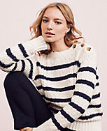 Petite Striped Mixed Stitch Sweater carousel Product Image 1