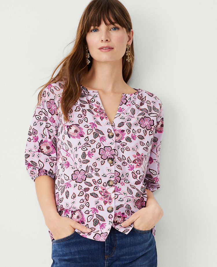 Floral Raglan Blouse