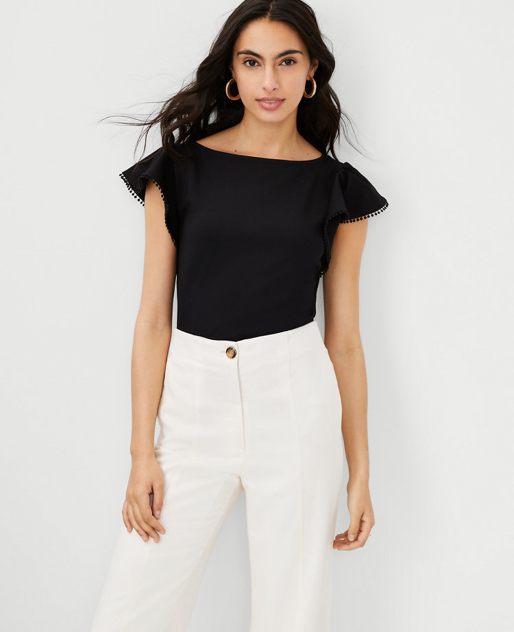 Bobble Flutter Sleeve Top