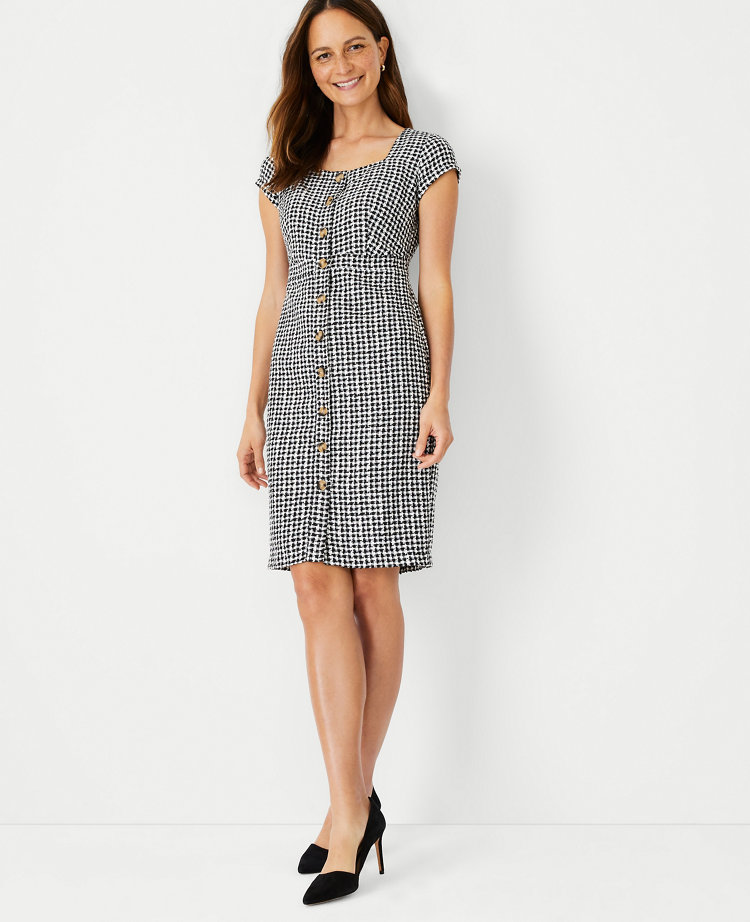 Calvin Klein Women's Petite Tweed Sheath Dress