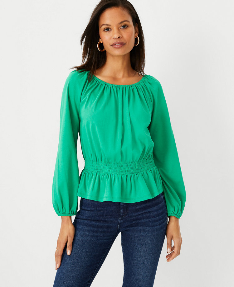 Smocked Waist Top | Ann Taylor