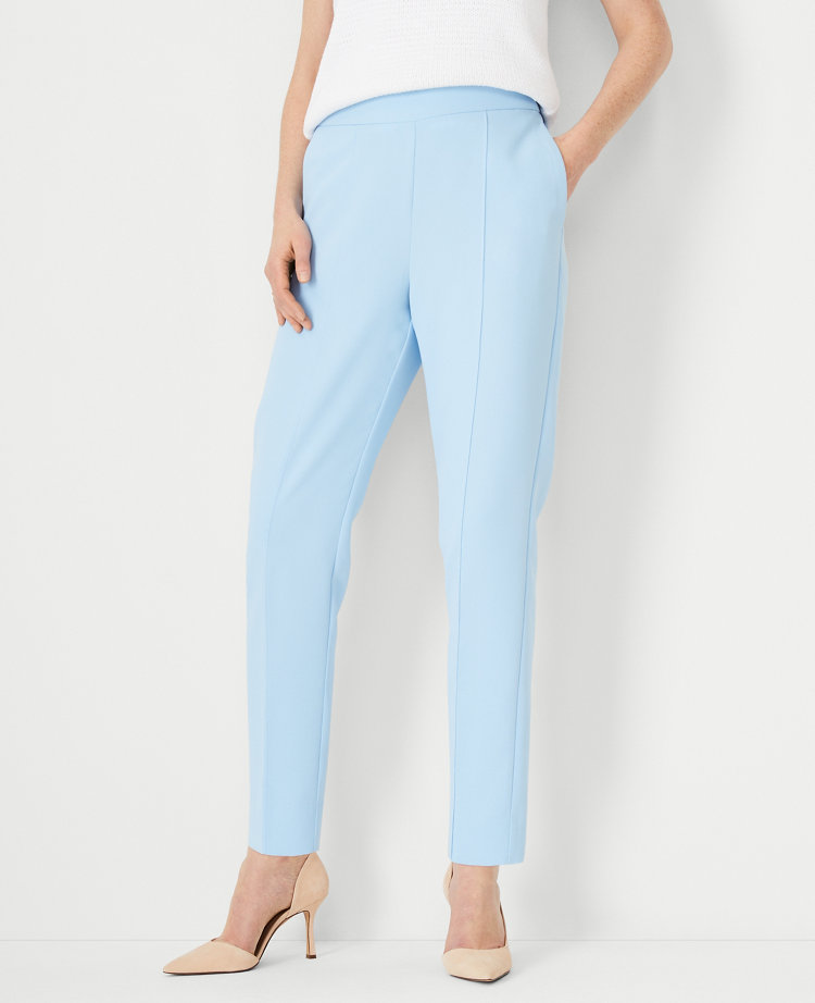 Ann Taylor The Petite Eva Easy Ankle Pant In Pastel Blue